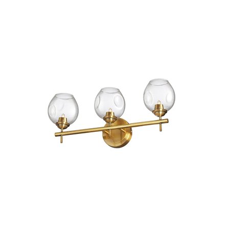 DAINOLITE 3 Light Halogen Vanity Vintage Bronze With Clear Glass ABI-203W-VB-CLR